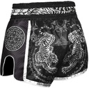 8Weapons Muay Thai Shorts Carbon Sak Yant Tigers back