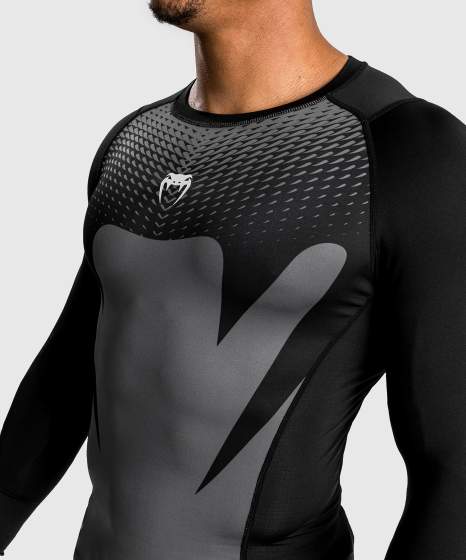 Venum Rash Guard Attack, Schwarz-Grau 5