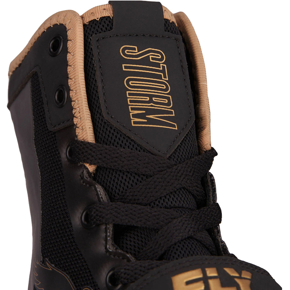 Fly Boxschuhe Storm, Schwarz-Gold 9