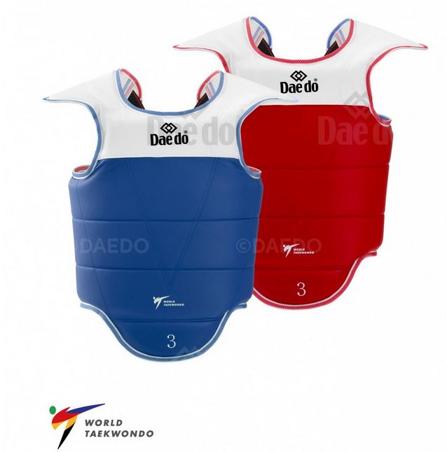 Daedo Body Protector Taekwondo WT, Red-Blue