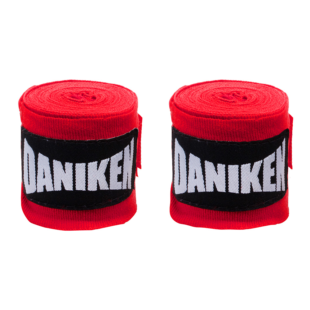 Daniken Hand Wraps 2.5m Semi-Elastic, Red