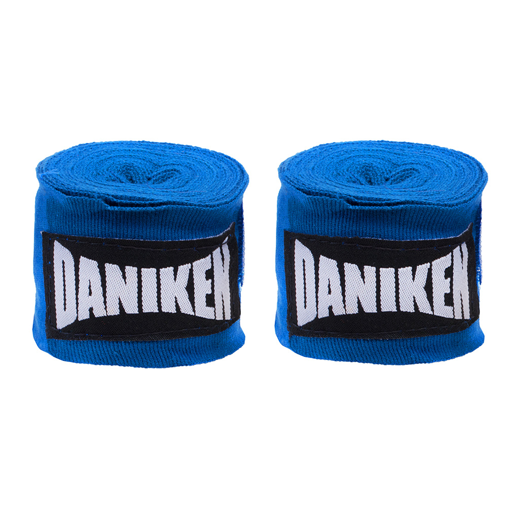 Daniken Boxbandagen 3,5m Halbelastisch, Blau