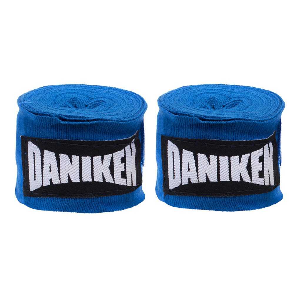 Daniken Boxbandagen 4,5m Halbelastisch, Blau