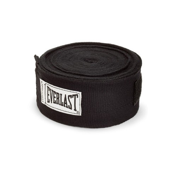 Everlast Hand Wraps 4.5m Semi-Elastic, Black