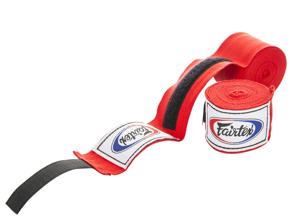 Fairtex Boxbandagen 4,5m Halbelastisch, Rot