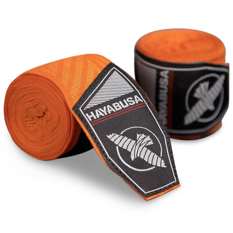 Hayabusa Boxbandagen Perfect Stretch Orange Maze 4,5m Halbelastisch