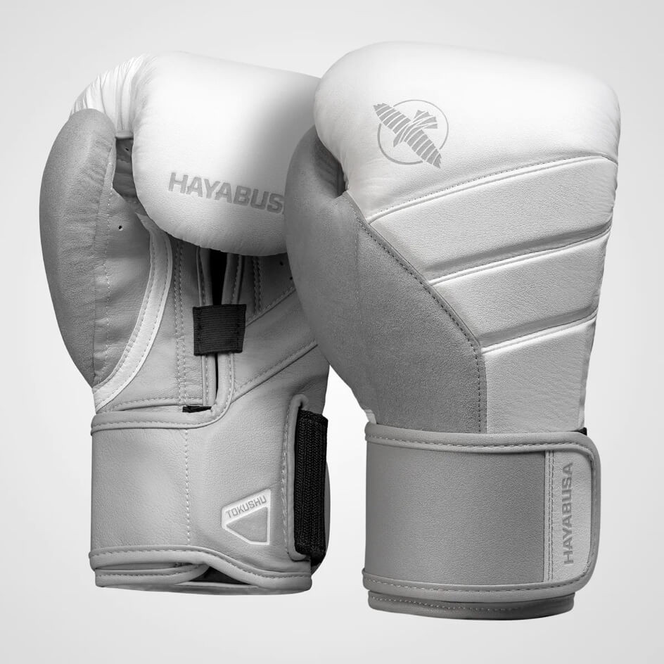 Hayabusa Boxhandschuhe T3, Weiß-Grau