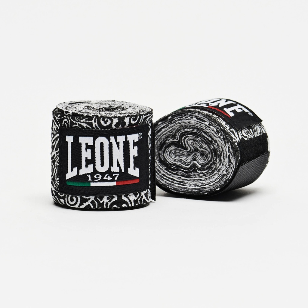 Leone Hand Wrap 3.5m Semi-Elastic, Black-White