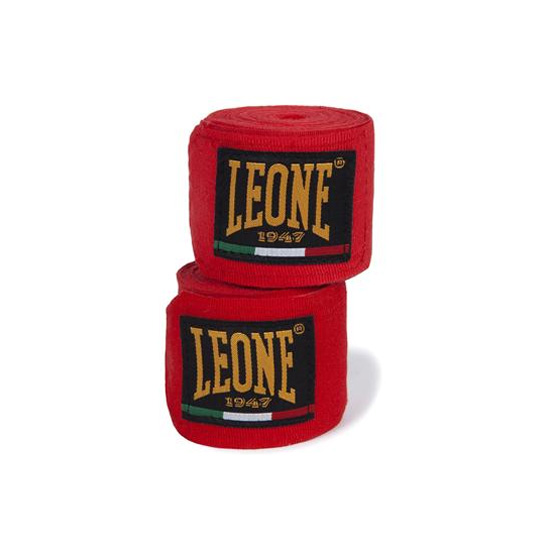 Leone Boxbandage 4,5m Halbelastisch, Rot