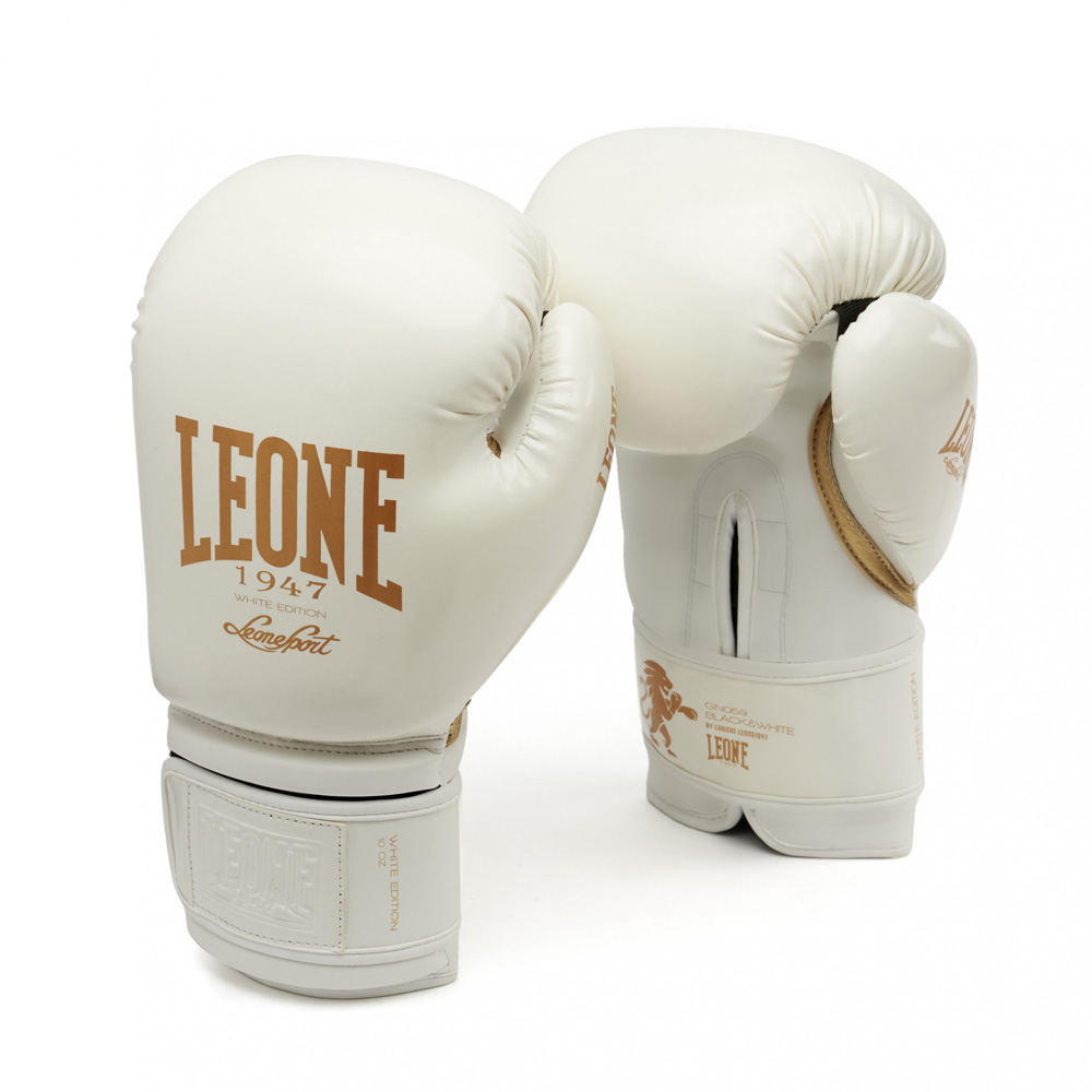 Leone Boxing Gloves Edition White-Gold