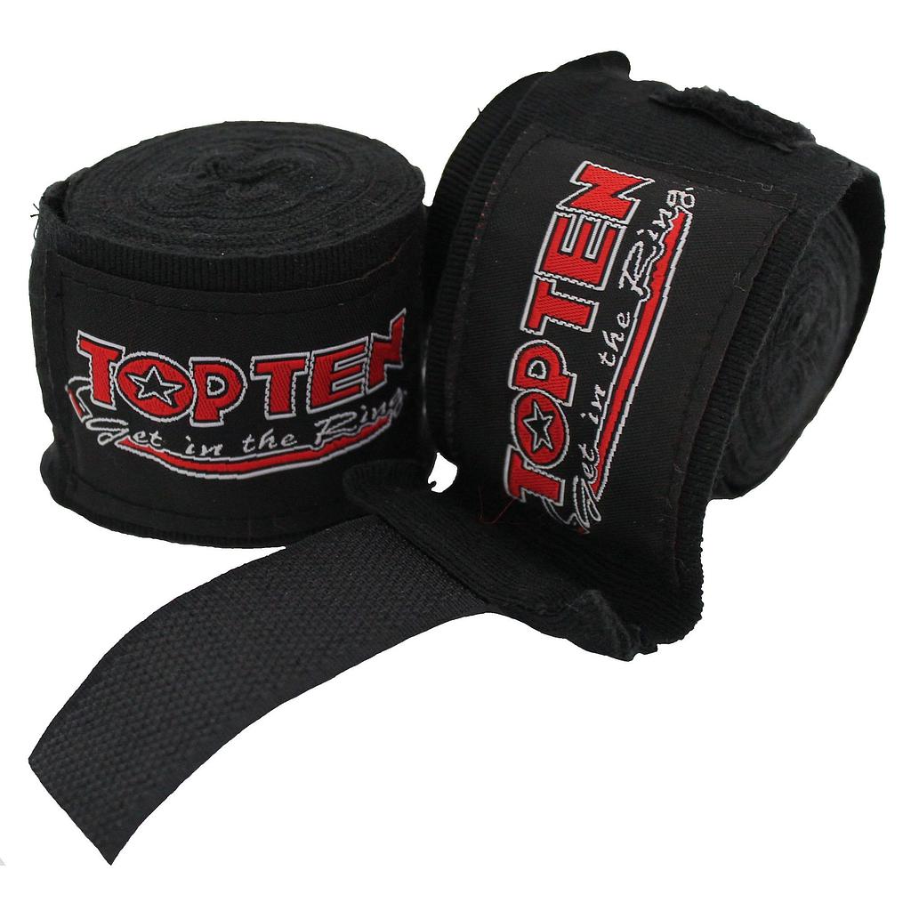 Top-Ten Hand Wraps 3.5m Semi-Elastic, Black