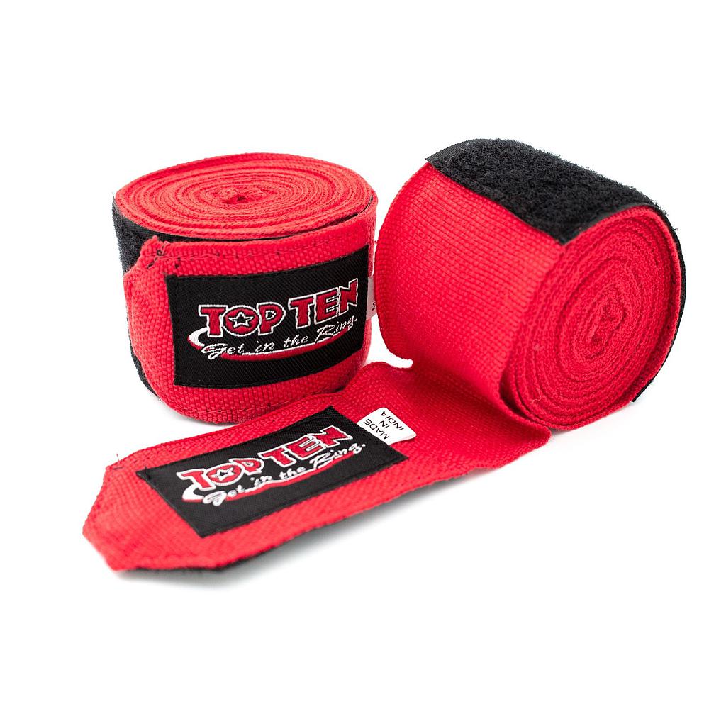 Top-Ten Hand Wraps 4.5m Semi-Elastic, Red