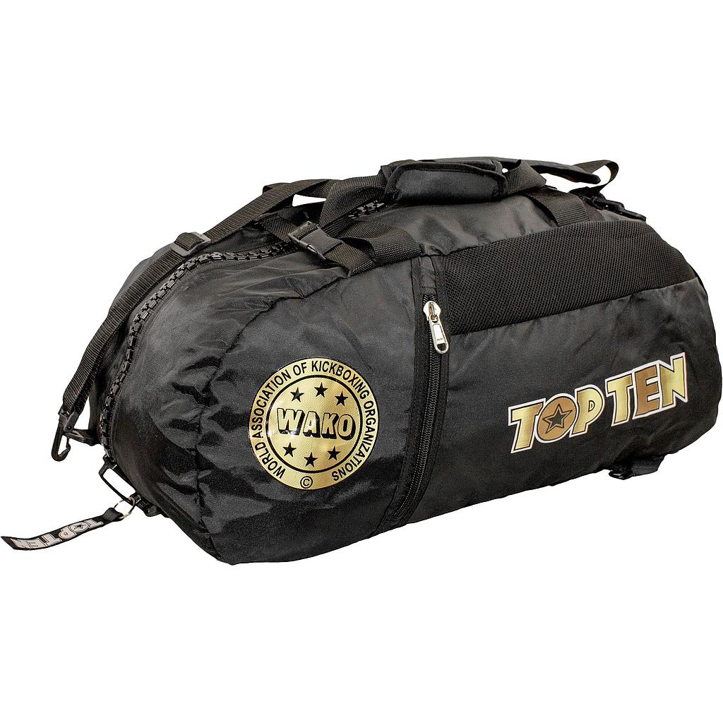 Top-Ten Gym Bag/Backpack WAKO L, Black-Gold