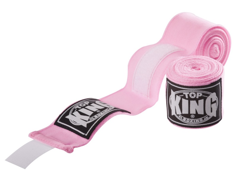 Top King Boxbandagen 4,5m Halbelastisch, Pink