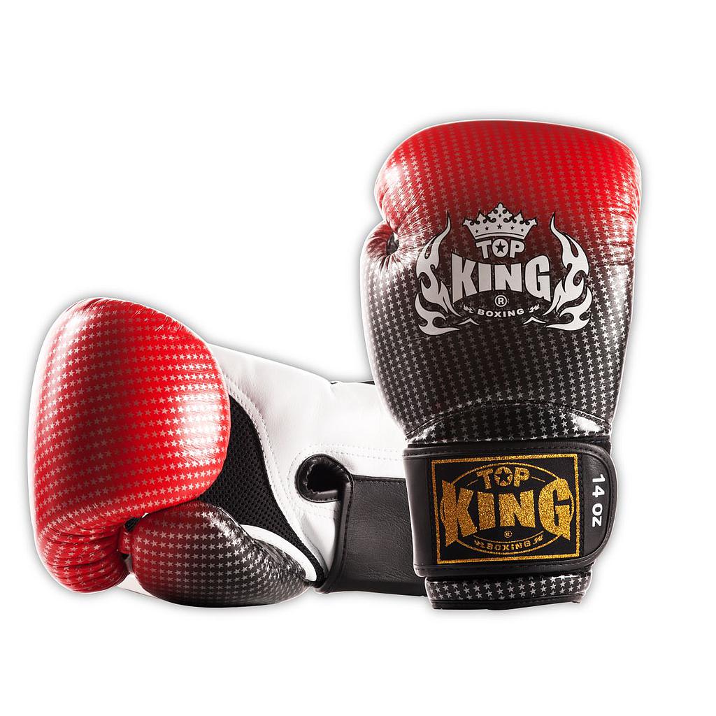 Top King Boxing Gloves Super Star Air, Black-Red