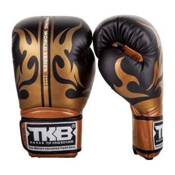 Top King Boxing Gloves World Series, Black-Gold