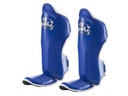 Top King Shin Guards Pro Leather, Blue