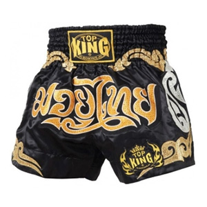 Top King Muay Thai Shorts TKTBS-061, Schwarz