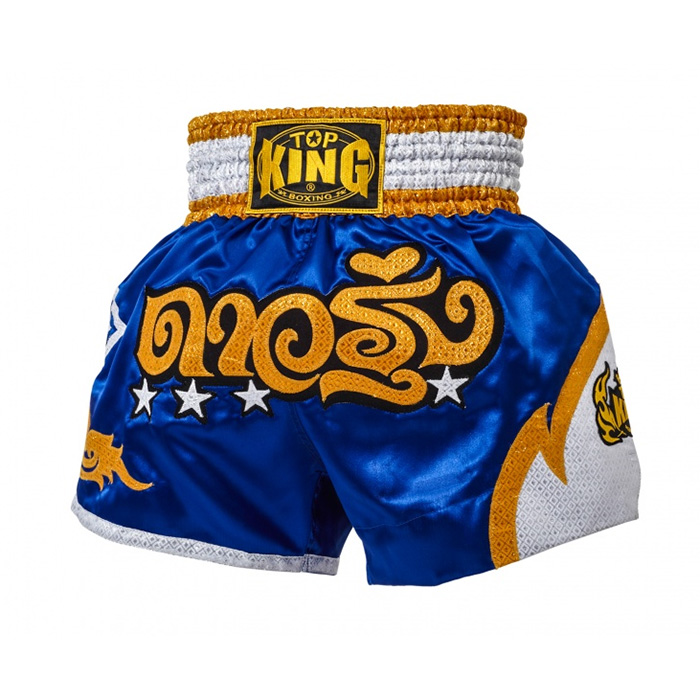 Top King Muay Thai Shorts TKTBS-093, Blau