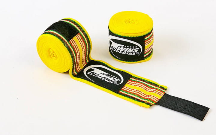 Twins Hand Wrap 5m Inelastic, Yellow-Black