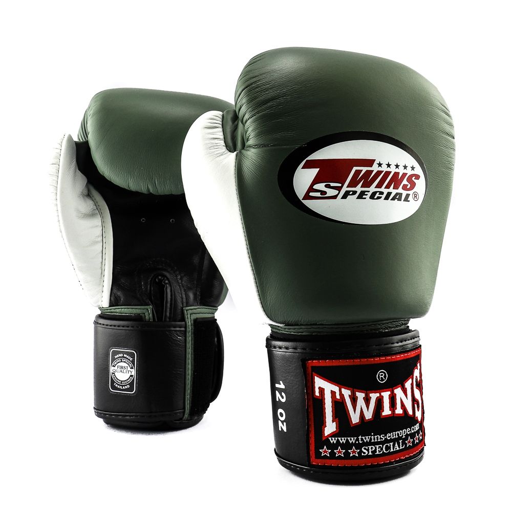 Twins Boxhandschuhe BGVL-3, Dunkelgrün-Weiß