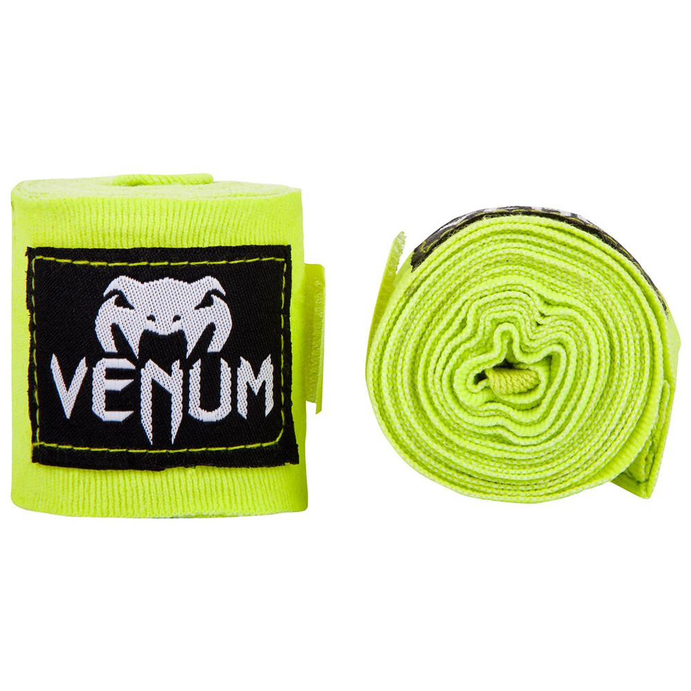 Venum Hand Wraps 2.5m Semi-Elastic, Neon Yellow