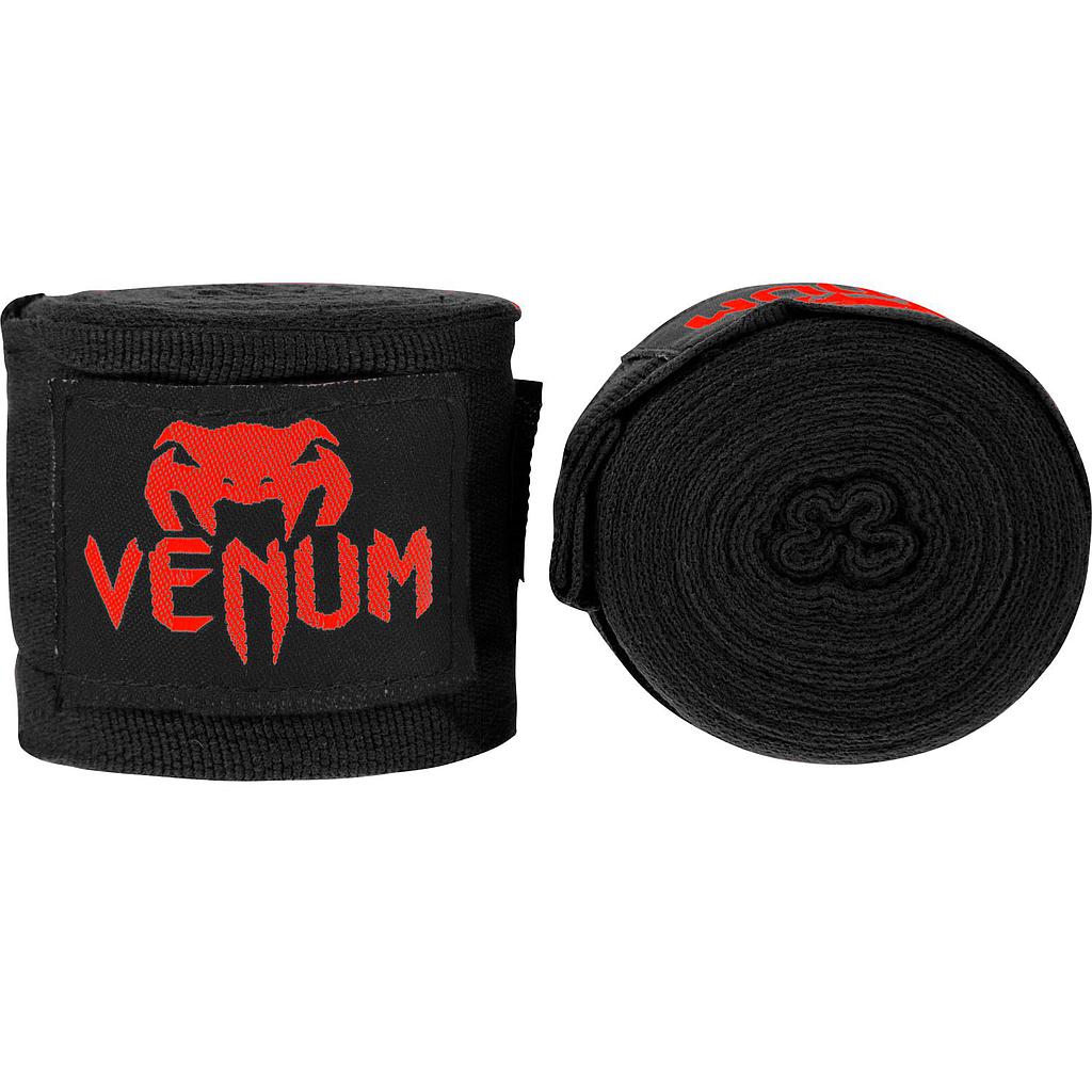 Venum Boxbandagen 4m Halbelastisch, Schwarz