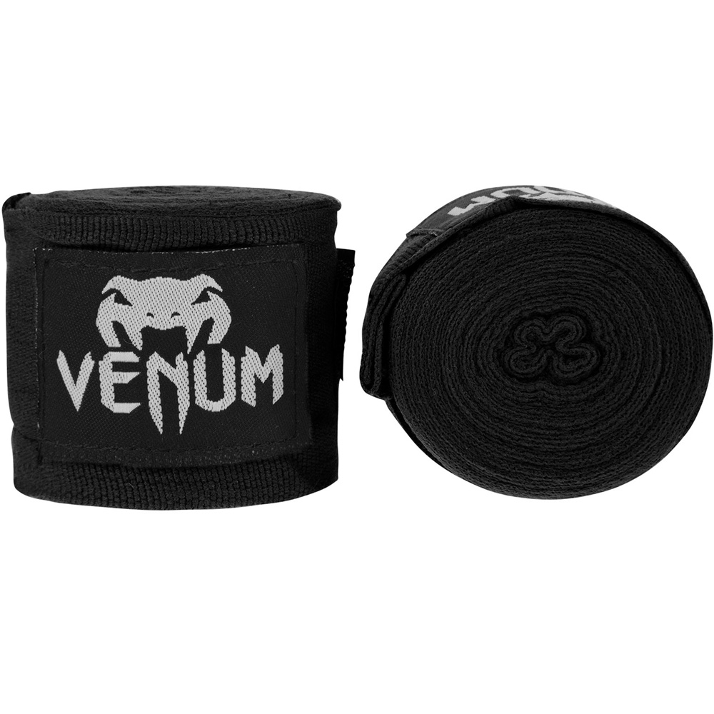 Venum Hand Wraps 4m Semi-Elastic, Black