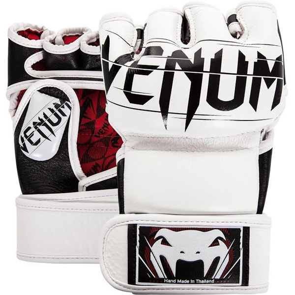 Venum MMA Handschuhe Undisputed 2.0 Leder, Weiß-Schwarz