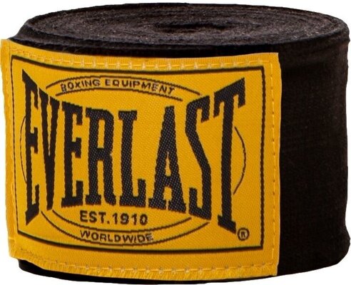 Everlast Hand Wraps 1910 4,5m Semi-Elastic, Black