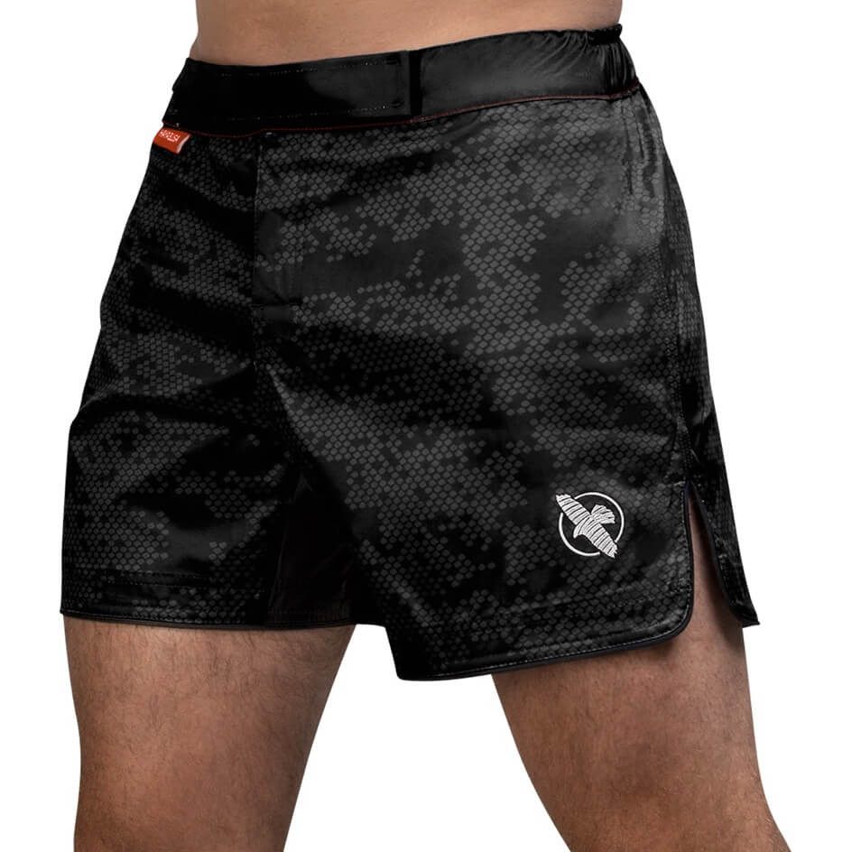 Hayabusa Fight Shorts Hex Mid, Schwarz