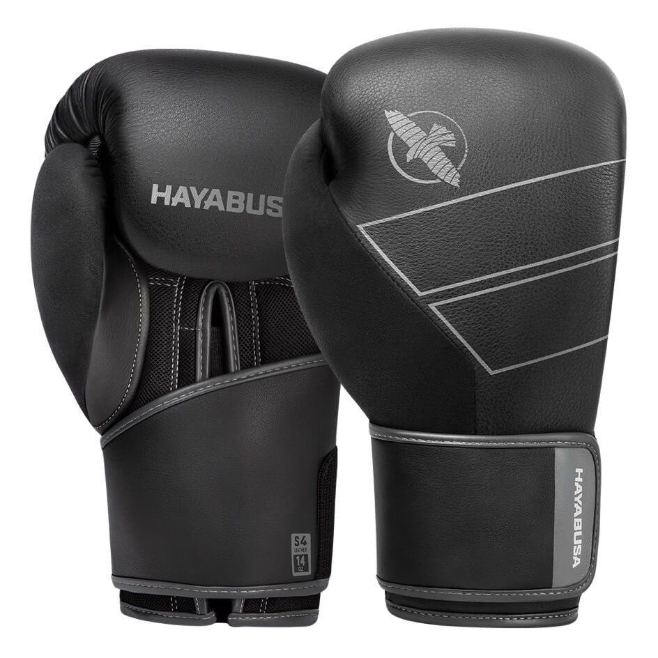 Hayabusa Boxhandschuhe S4 Leder, Schwarz