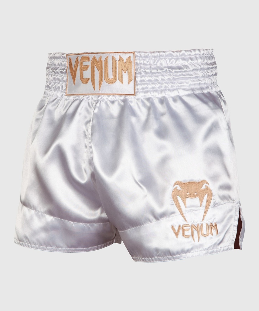 Venum Muay Thai Shorts Classic, White-Gold