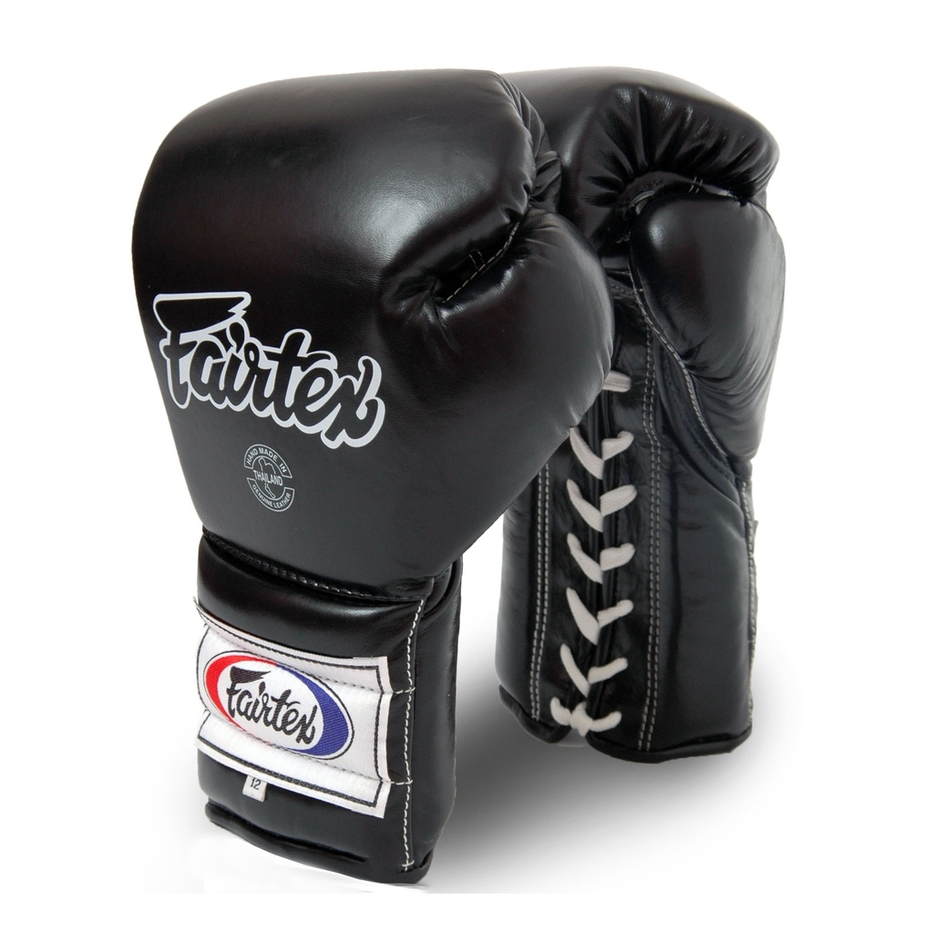 Fairtex Boxhandschuhe BGL7 mit Schnürung, Schwarz