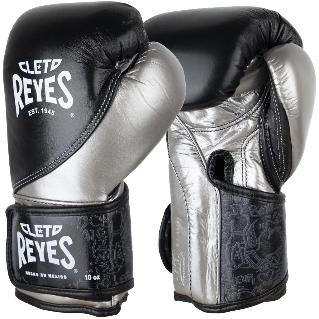 Cleto Reyes Boxhandschuhe High Precision, Schwarz-Silber