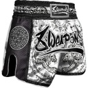 8Weapons Muay Thai Shorts Carbon Sak Yant Tigers, Weiß