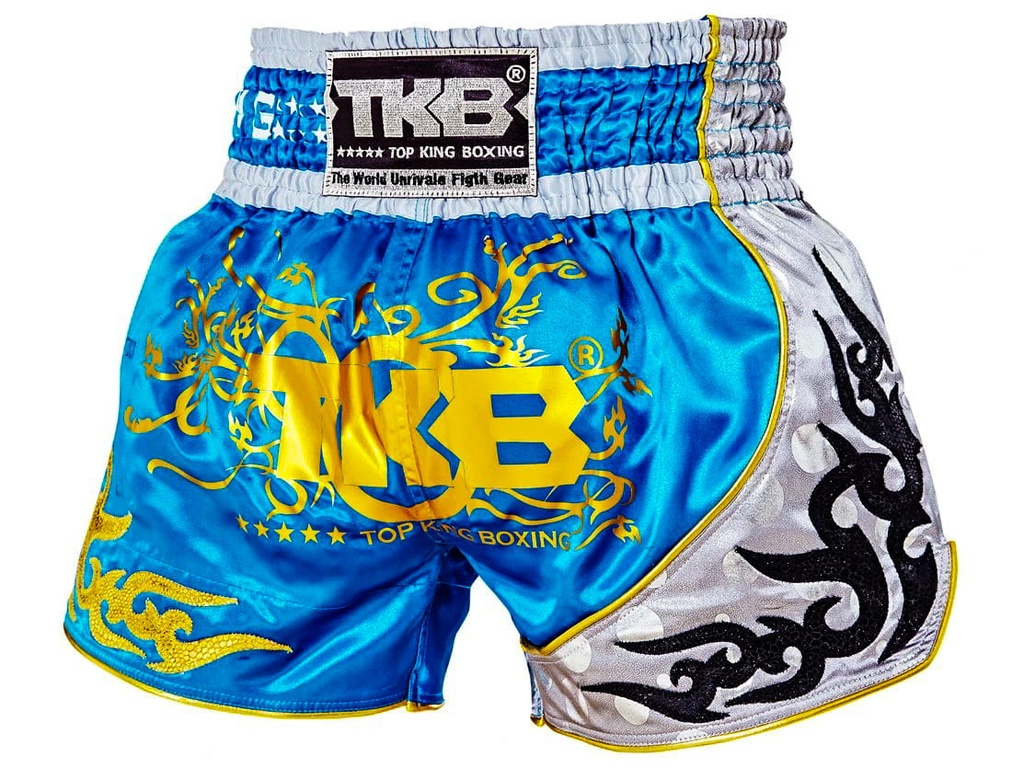 Top King Muay Thai Shorts TKTBS-125, Blau