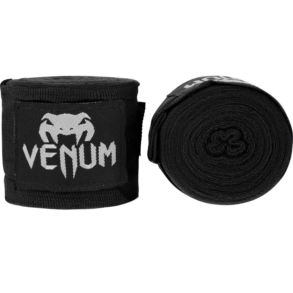 Venum Boxbandagen 4,5m Halbelastisch, Schwarz