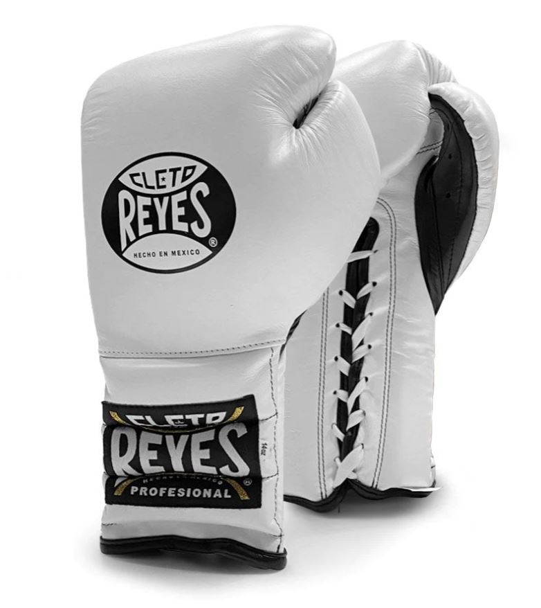 Cleto Reyes Boxing Gloves Traditional Training Lace Up, White