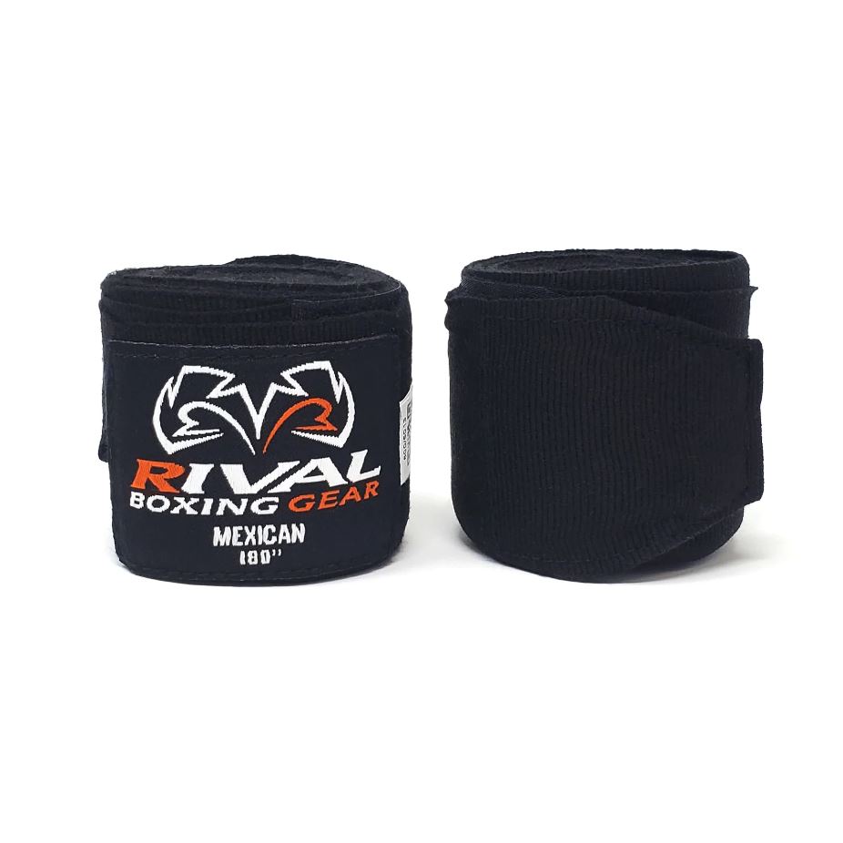 Rival Boxbandagen Mexican 4,5m, Schwarz