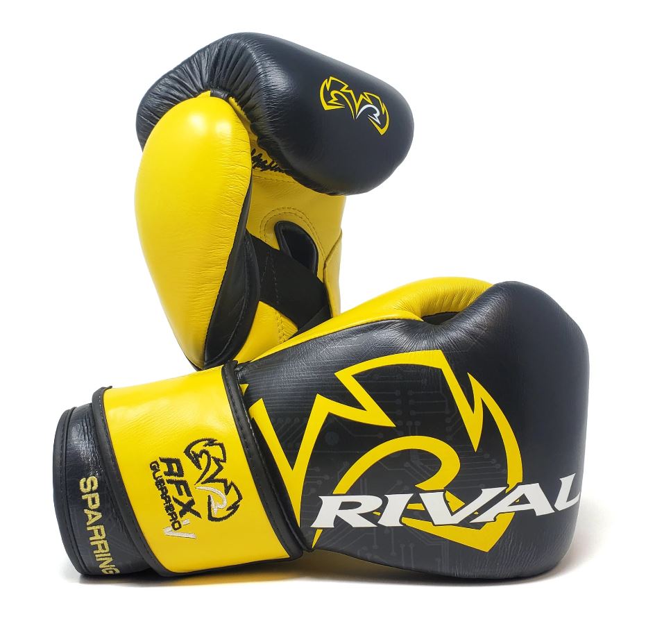 Rival Boxhandschuhe RFX-Guerrero V Sparring P4P Edition, Schwarz-Gelb