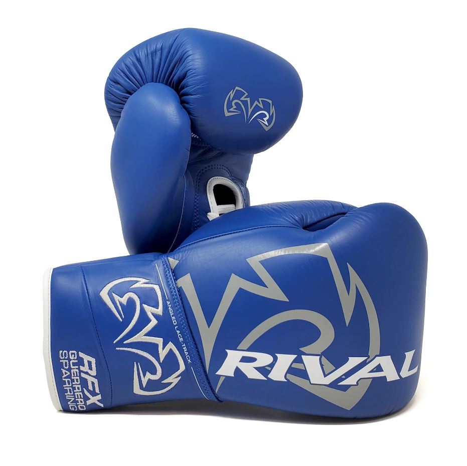 Rival Boxhandschuhe RFX-Guerrero Sparring HDE-F mit Schnürung, Blau