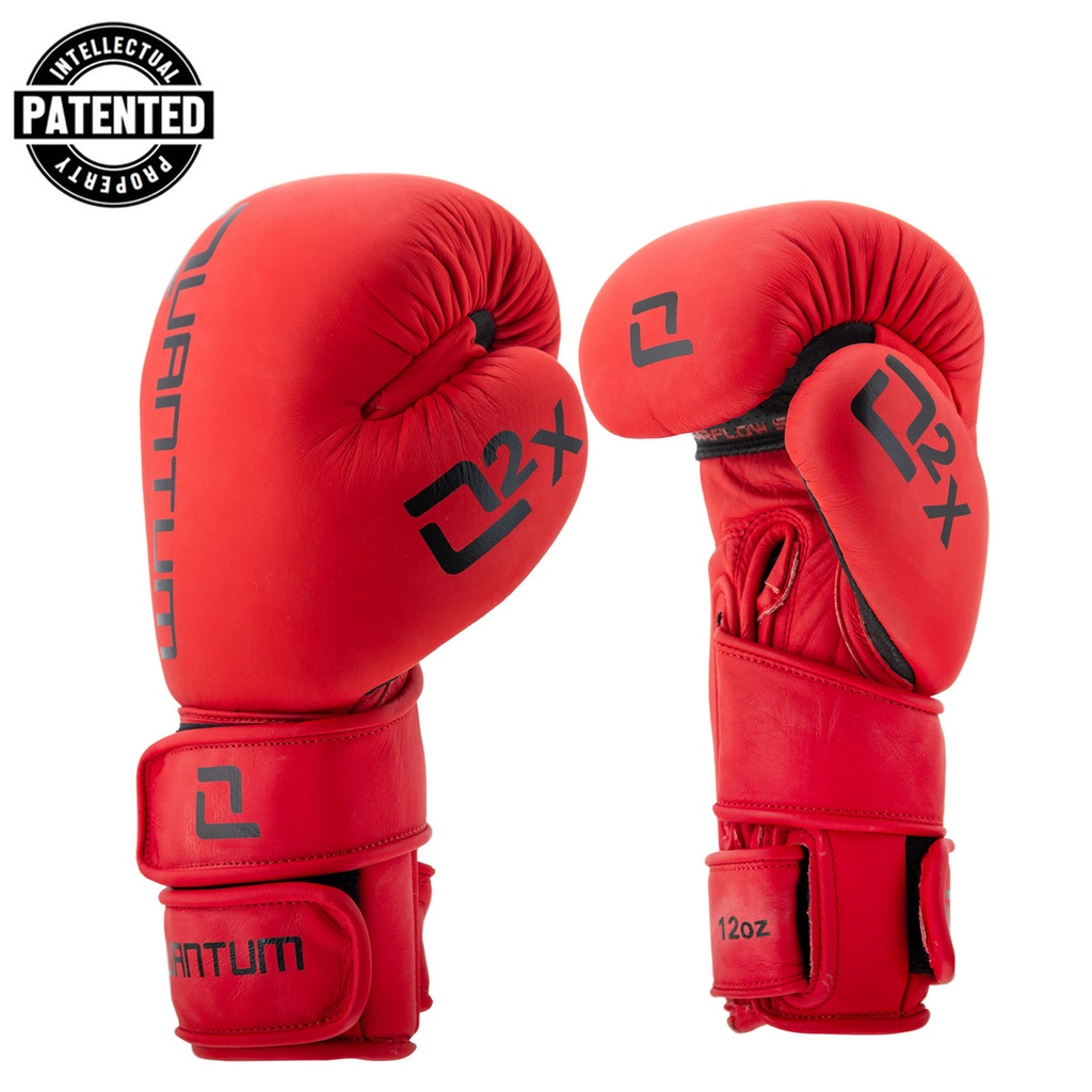 Quantum Boxing Gloves Q2X Leather, Red