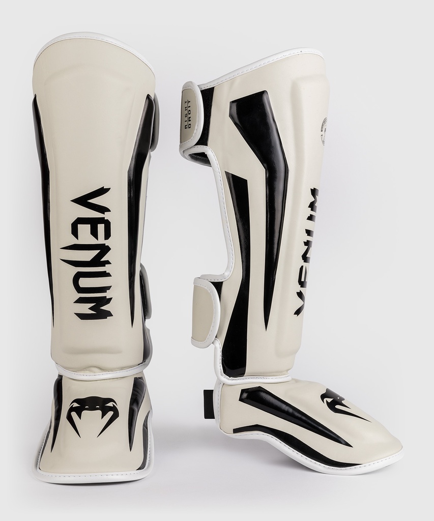 Venum Shin Guards Elite, White-Black
