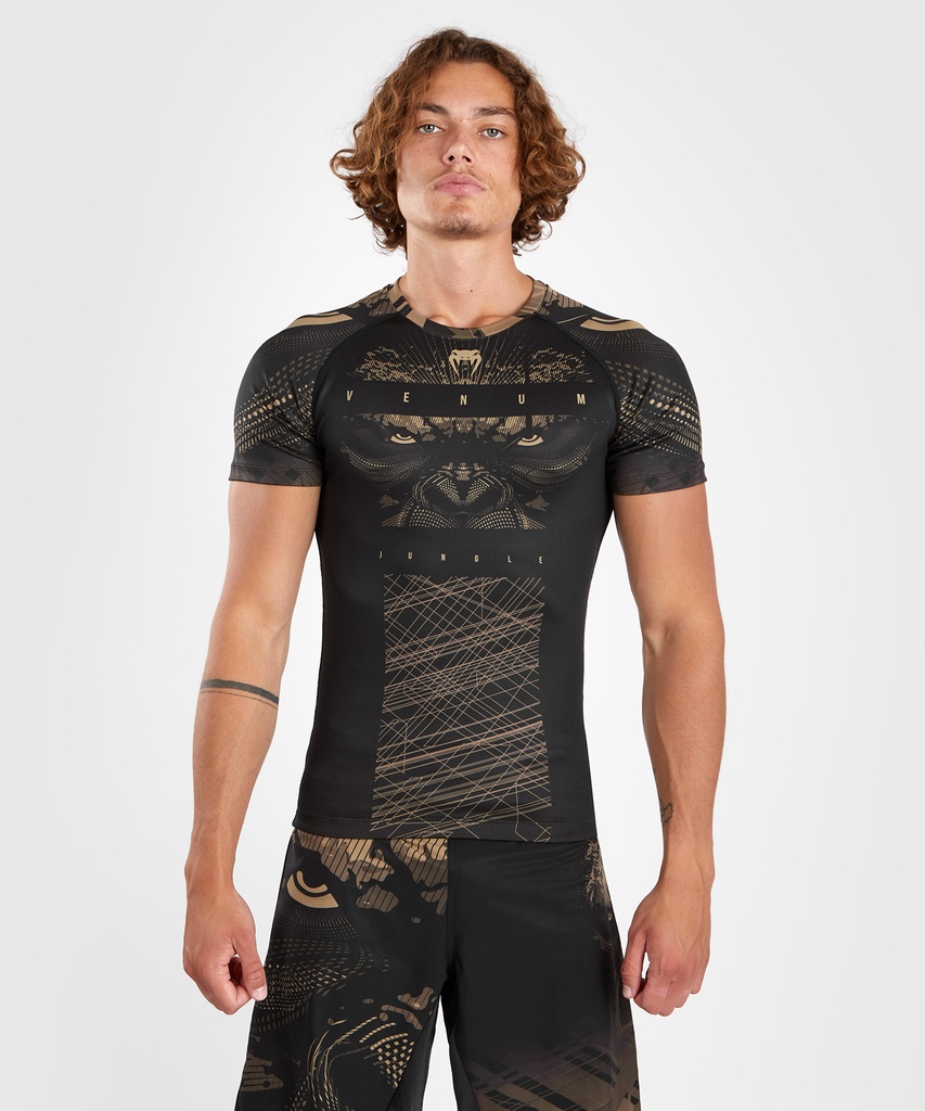 Venum Rash Guard Gorilla Jungle, Black-Brown