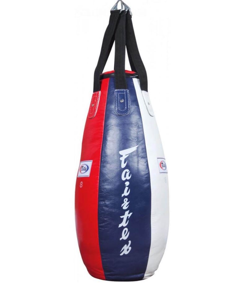 Fairtex Heavy Bag Teardrop HB4 90x40cm Unfilled, Red-Blue