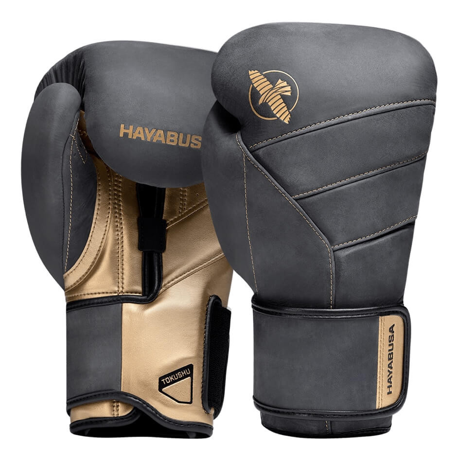 Hayabusa Boxing Gloves T3 LX, Obsidian-Gold