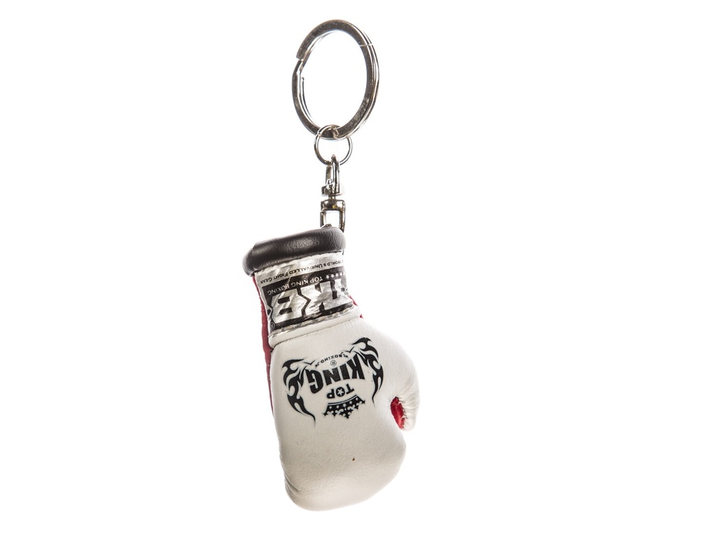 Top King Mini Boxing Glove Keyring, White