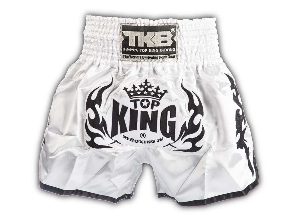 Top King Muay Thai Shorts TKTBS-SP04, Weiß