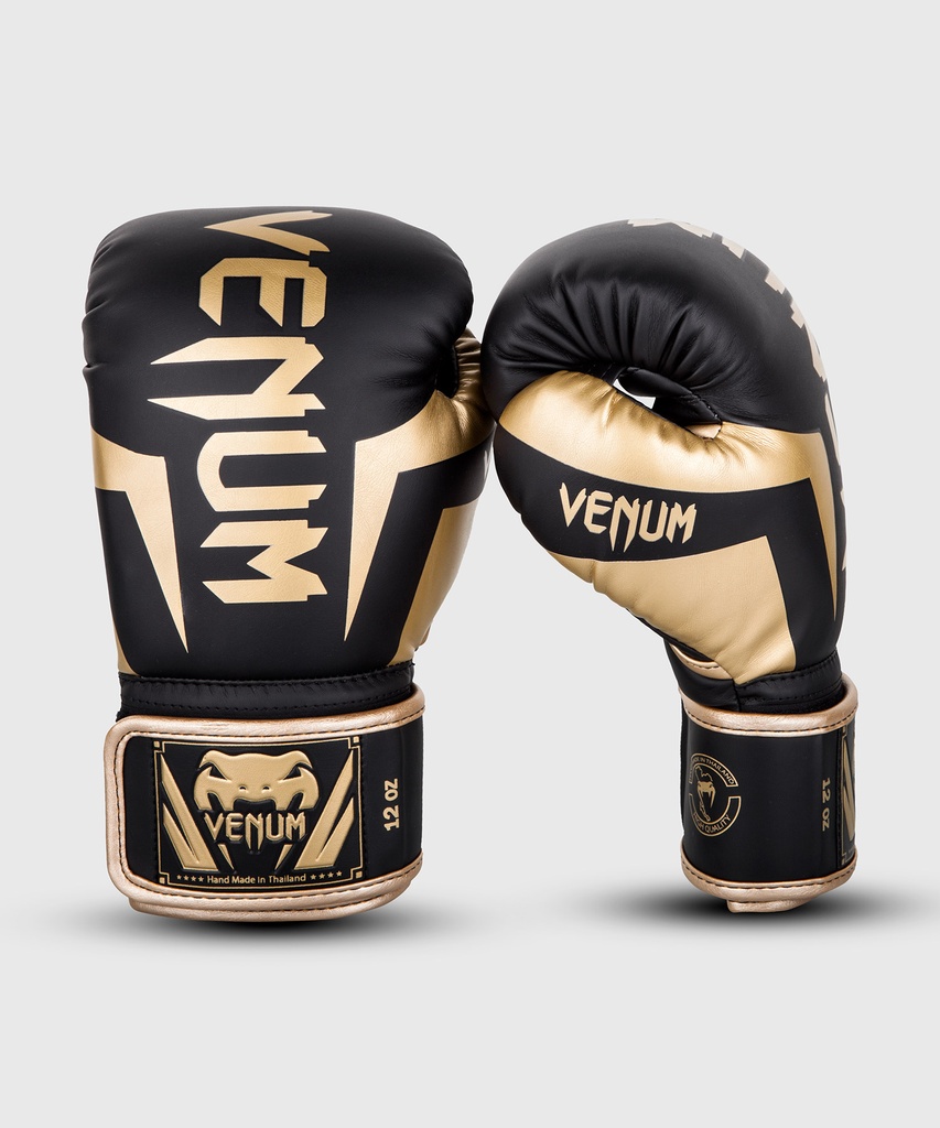 Venum Boxing Gloves Elite, Black-Gold